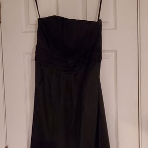 Black Strapless Knee Length Dress